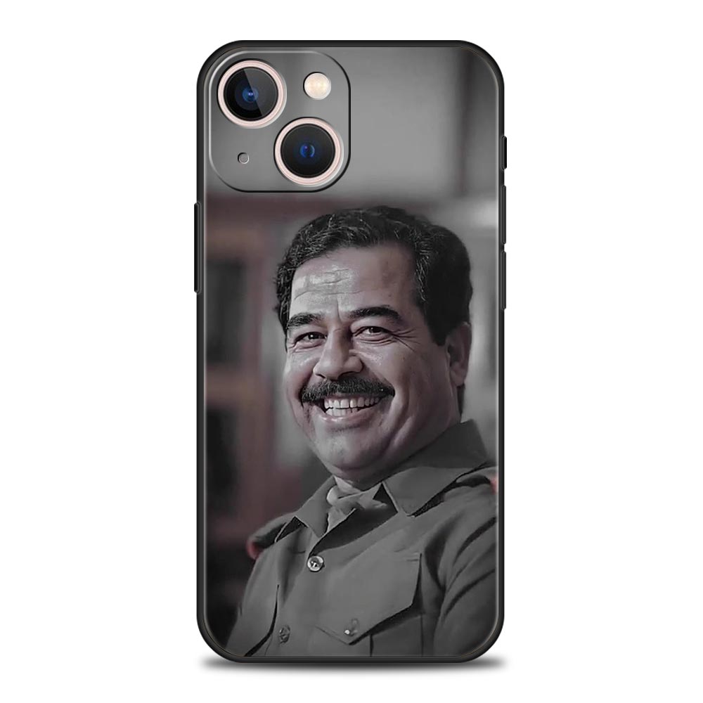 Arabic Iraq Saddam Hussein Phone Case For iPhone 17 16 15 Pro Max 11 12 13 14 7 8 Plus SE 2020 X XR XS Cover Soft Black