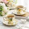 Vintage Ceramic Tea Set: British & French Style Coffee Cup and Saucer