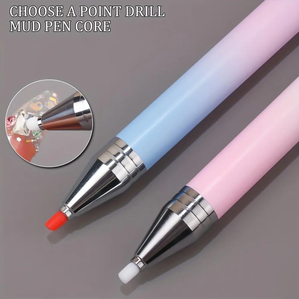 Diamond Painting Pens with Wax Refillable Wax Pen Rotating Glue Point Drill Pen Nail Art Rhinestones Diamond Art Accessories
