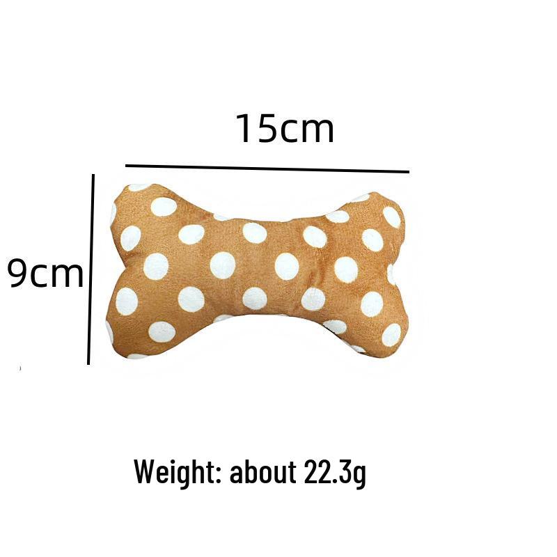 Прочная Плюшевая Жевательная Пищащая Игрушка-Косточка для Собак Малого и Среднего Размера