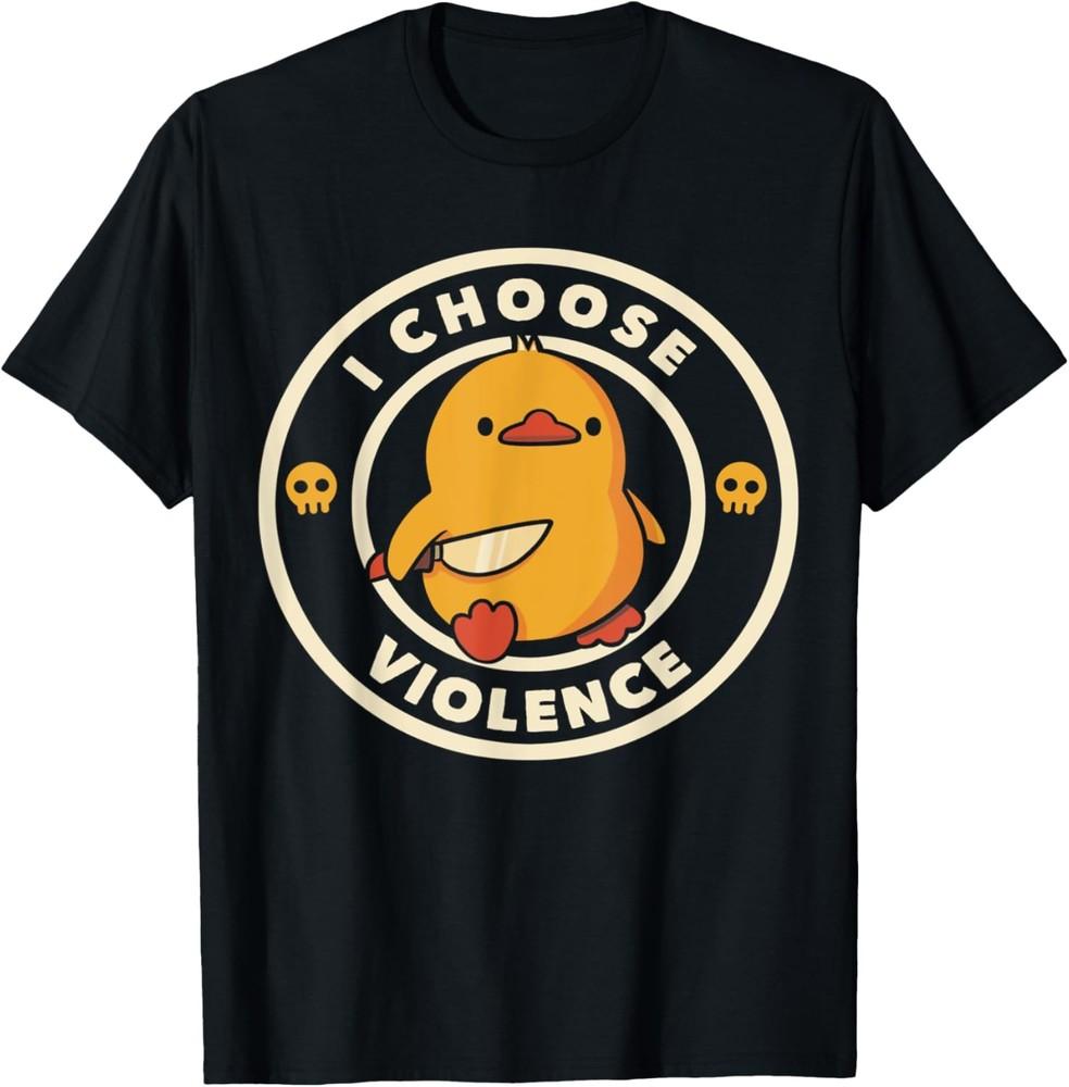 Ich wähle Gewalt Lustige Entensprüche Enten Tiere T-Shirt