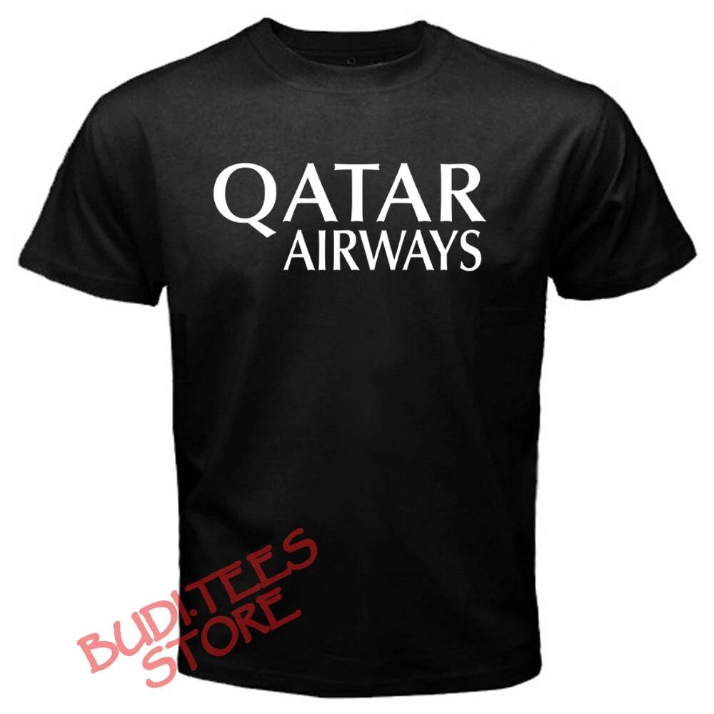 Мужская футболка женская футболка топ унисекс Qatar Airways Черный Размер S-5XL 3XL
