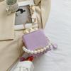 2025 New Fashionable and Versatile Shoulder Bag, Casual and Simple Square Crossbody Bags, Solid Color Pearl Handbag