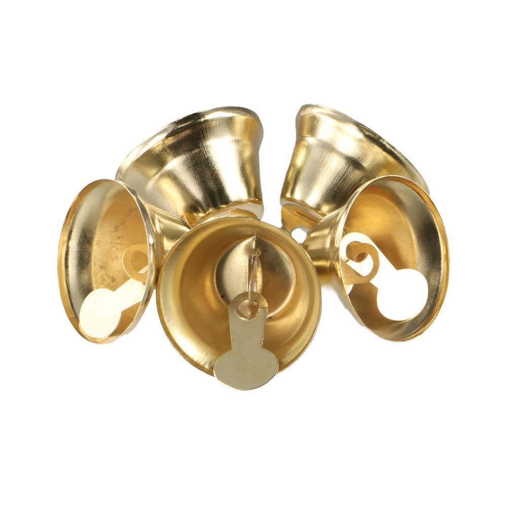 50pcs DIY Crafts Jingle Bell Jewelry Materials Small Horn Gingle Bell Gold Small Bell  Christmas