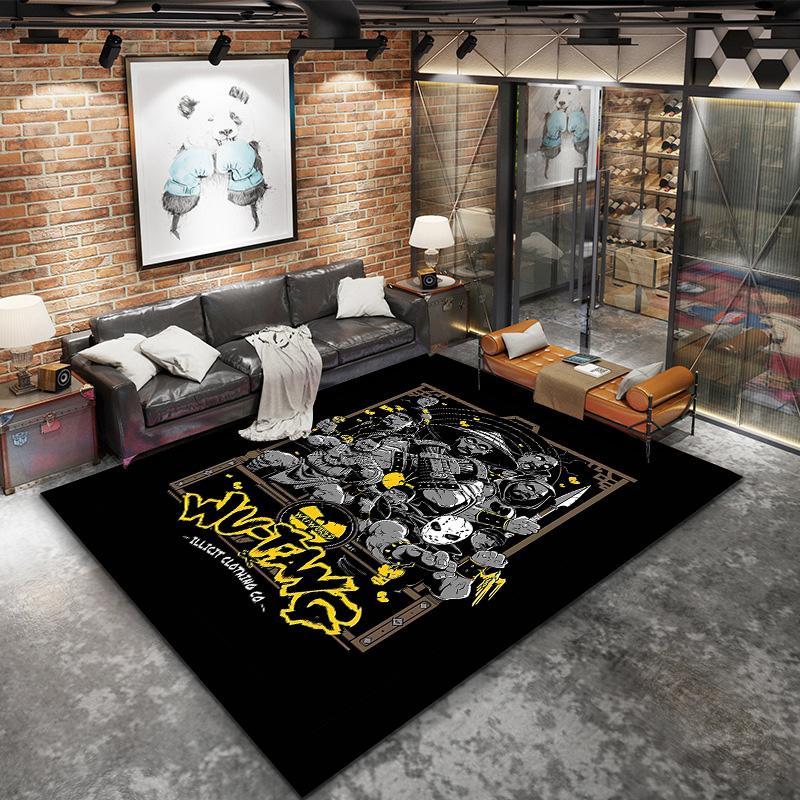 Wutang Clan Carpet Rug For Living Room Bedroom Home Sofa Decoration Kids Play Nonslip Floor Mat
