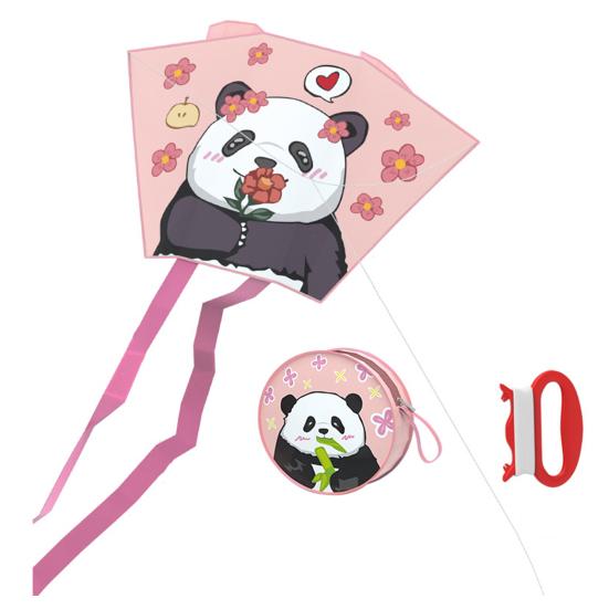 

Детский карманный воздушный змей в виде панды с сумкой для хранения, открытый пляжный парк, лужайка, легко летать, мини-красочный мультяшный воздушный змей с животными, подарок для взрослых, мальчиков и девочек розовый