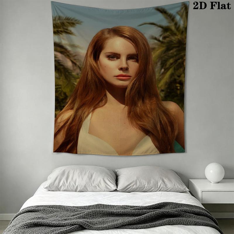 Lana Del Rey Wandteppich Ästhetisches Wandbehang Gedruckter Stoffdecke Dekorative Wandteppiche für Schlafzimmer Wohnzimmer Heimdekoration
