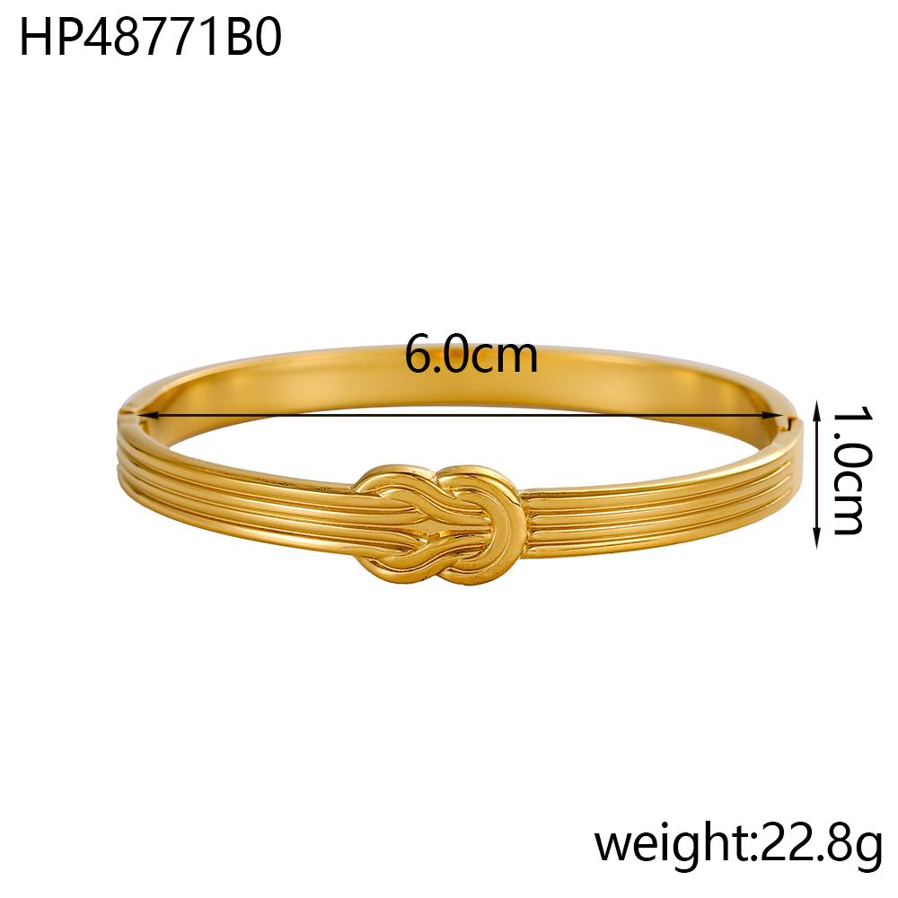 CARLIDANA Fashion Stainless Steel Jewelry 18k Gold Plated Luxury Hollow Bracelet Leaf Shape Open Cuff Bangle for Women Girls