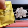 Bling Elephant Car Perfume Clips Auto Smell Air Freshener Car Ornaments Diamond Elephant Car Aroma Vent Clip Auto Interior Decor