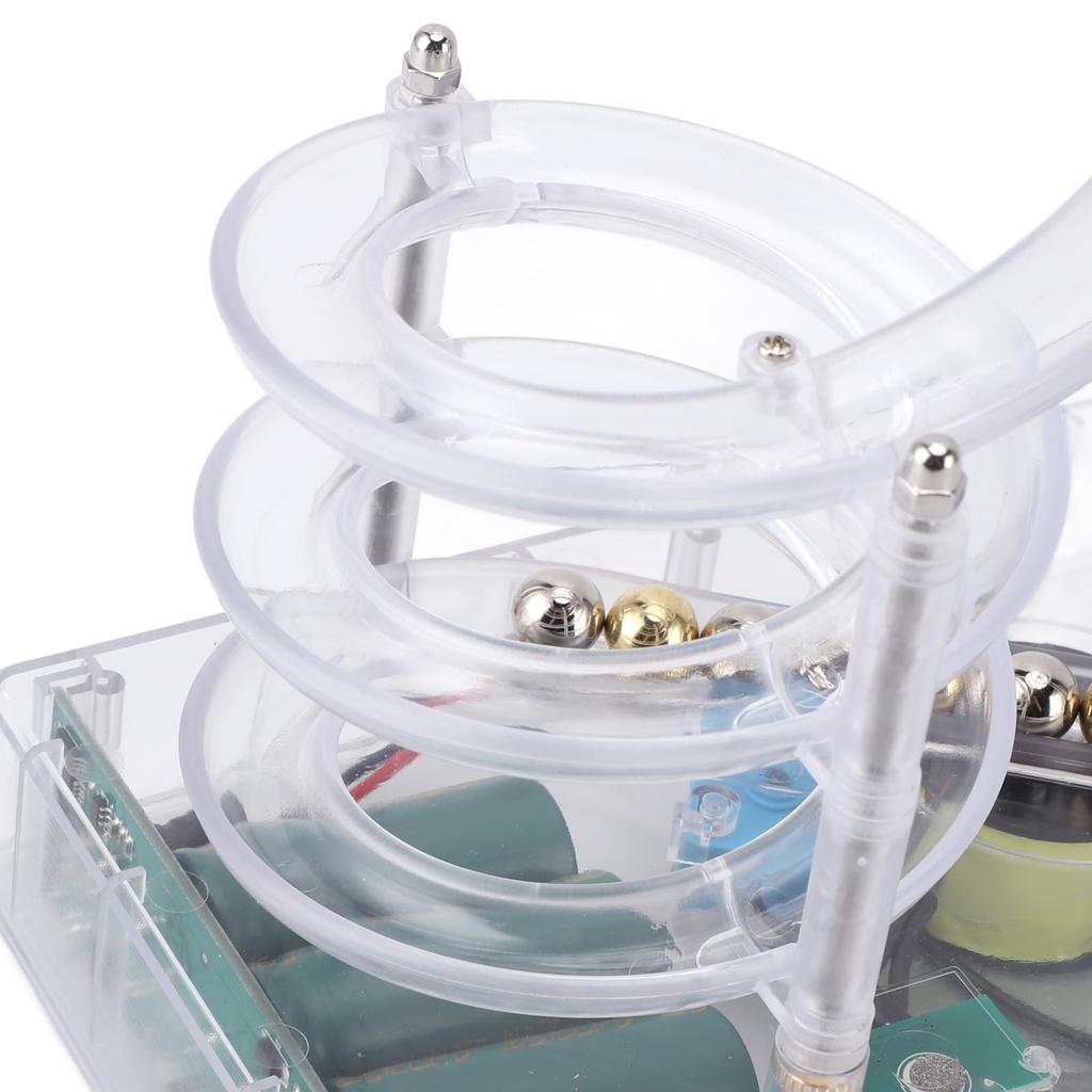 Kinetic Art Perpetual Motion Machine, Rolling Ball Perpetual Motion Machine, Continuous Rotation, Desktop Decoration, Toy, Stress Relief (Clear)