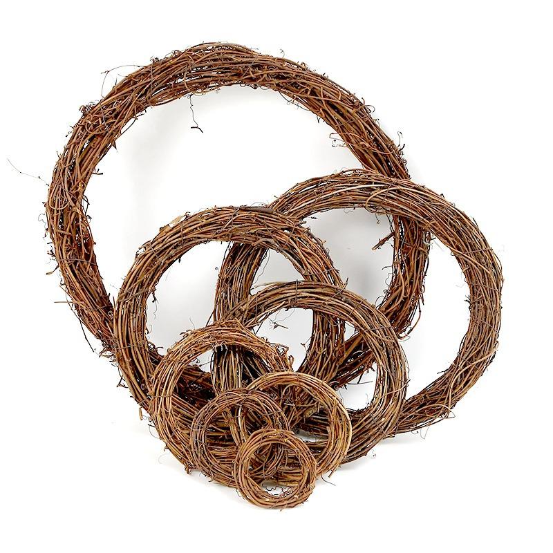 Handmade Christmas Smilax Rattan Wreath - Natural Florist Decoration