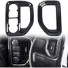 Carbon Fiber Dashboard Air Vent Outlet Trim Cover for Chevrolet Silverado 19-21