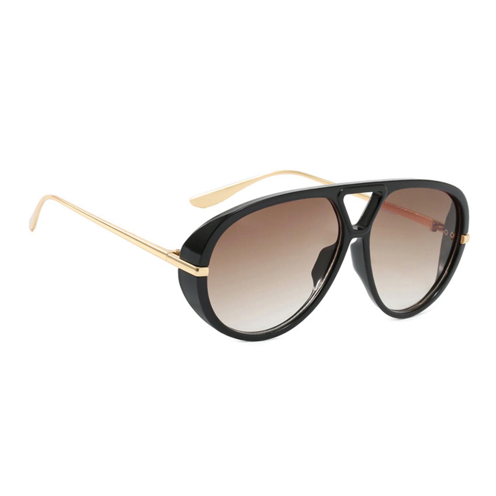 

Солнцезащитные очки-авиаторы большого размера для женщин и мужчин, ретро, винтажные, линзы-щитки, защита от УФ-лучей, легкая металлическая оправа 2