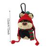 Soft Christmas Plush Doll Bow Creative Dog Pendant Cute Bee Puppy Keychain  Daily