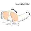 Fashion Oversized Metal Frame Sunglasses Street Shooting Outdoor UV Protection Sun Glasses Pilot Shades for Women & Men