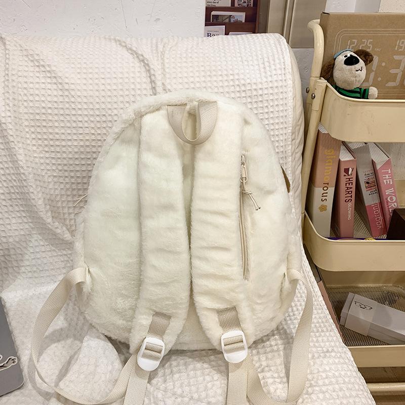 Schoolbag cartoon cute puppy plush bag soft cute backpack 1011 autumn and winter new children's travel mini backpack