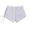 Women S Solid Color Sheer Mesh Drawstring Beach Bikini Shorts