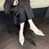 New High Quality Women's Shoes Baotou Women's Sandals Fashion Butterfly-knot Dress Sandals Women New Plus Size Heels Women