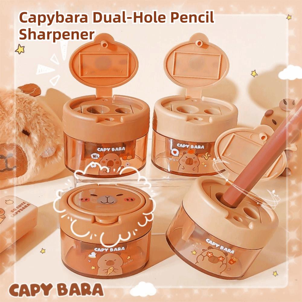 4Pcs Flip-Top Pencil Sharpener Portable Capybara Sharpener Student Stationery Gifts  School Supplies