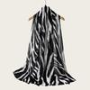 New high-quality double-needle human cotton scarf casual versatile bag headscarf watercolor gradual change color striped long scarf