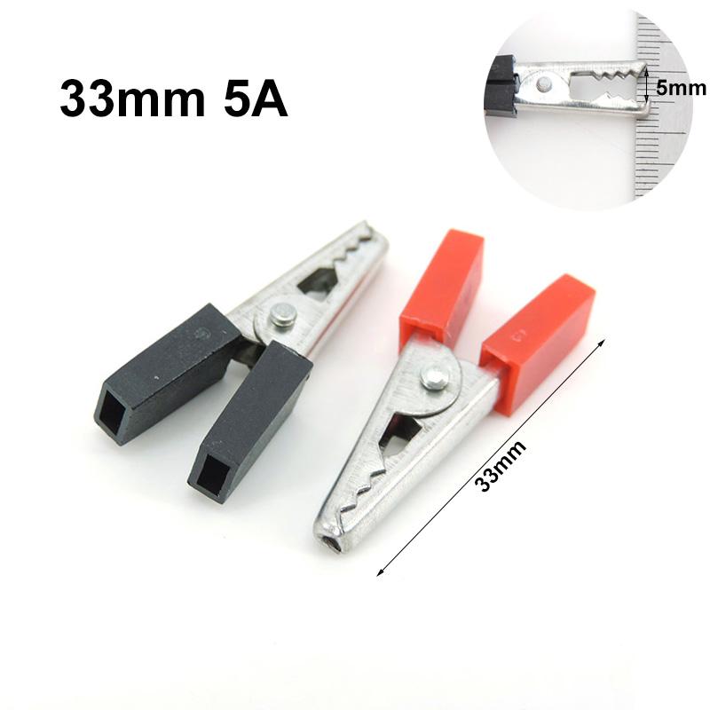 35MM/50mm Plastic Handle Test Metal Alligator Clips Electrical Clamp for Testing Probe Meter Clamp
