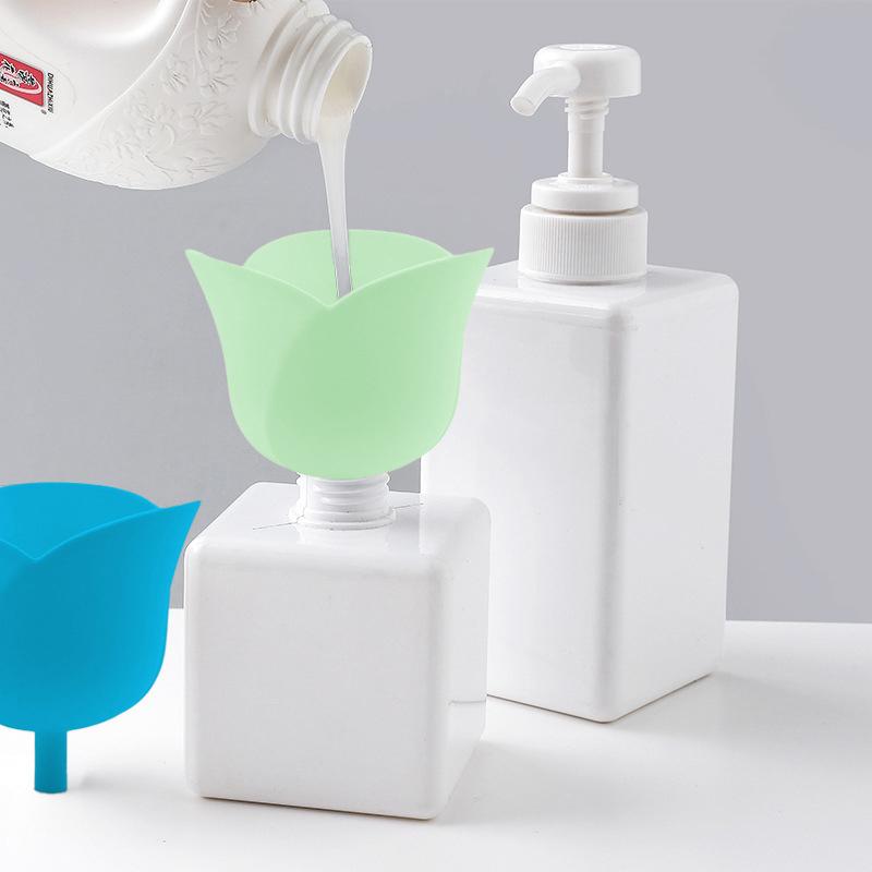 Silicone Funnel Flower Shaped Household Filter Kitchen Funnels Dispenser Liquid Funnels Kitchen Tools Wine Funnel Strainer