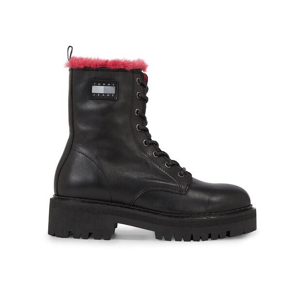 Ботильоны Tommy Jeans Tjw W Urban Boot Smooth Ltr Wl EN0EN02402 Black