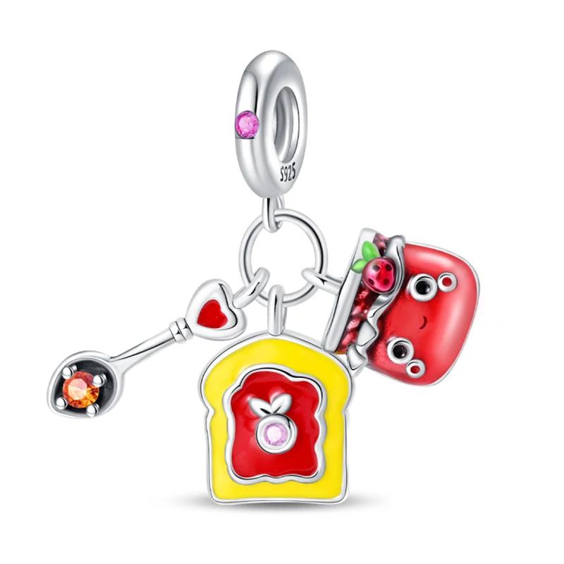 Creative Family Life Series Sewing Machine Weaving Alarm Clock Hair Dryer Charms Beads Fit Diy Bracelets Copper