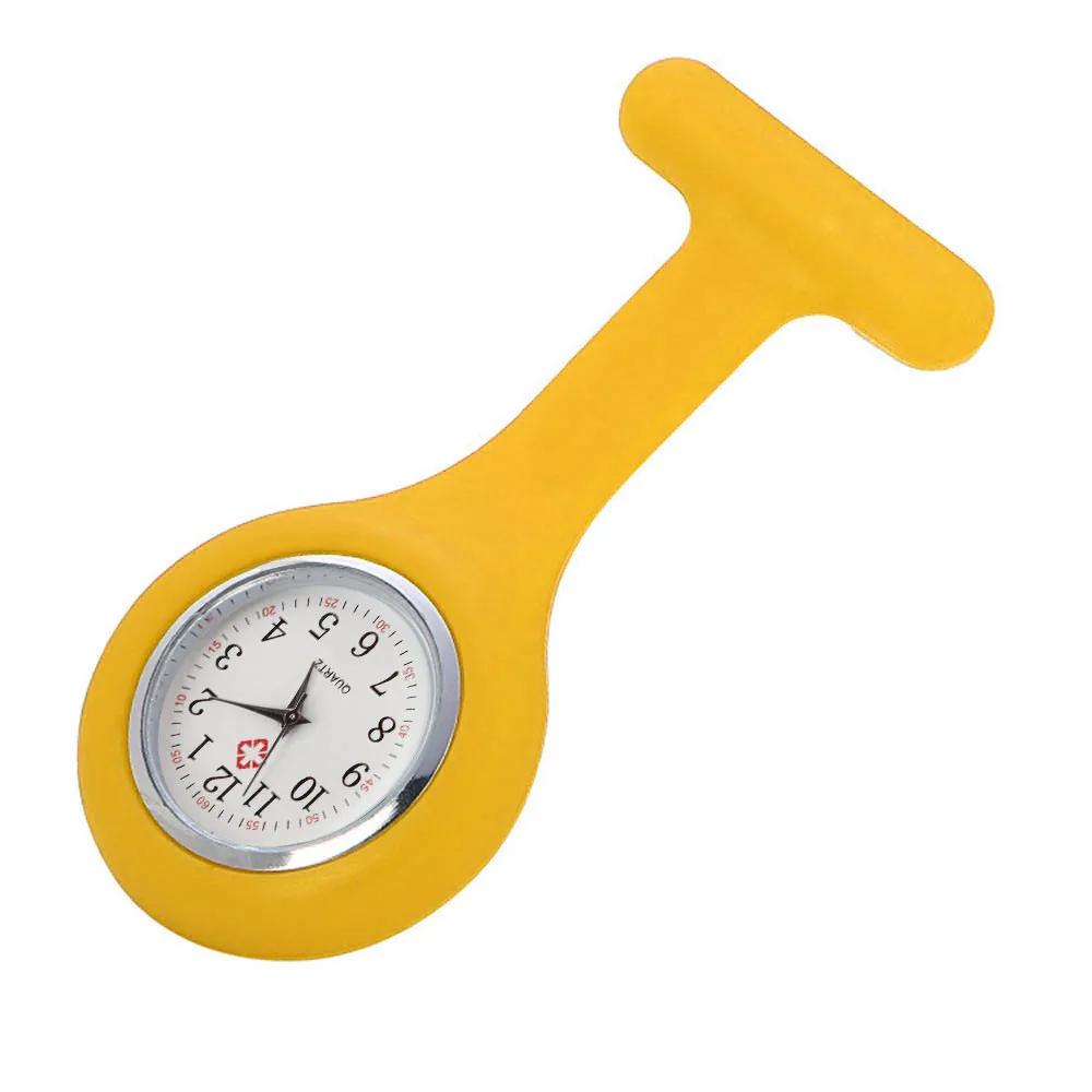 

Карманные часы женские с цифровым дисплеем циферблат клипса на аналоговые часы брелок медсестра брошь булавка карманные электронные часы модные часы жёлтый