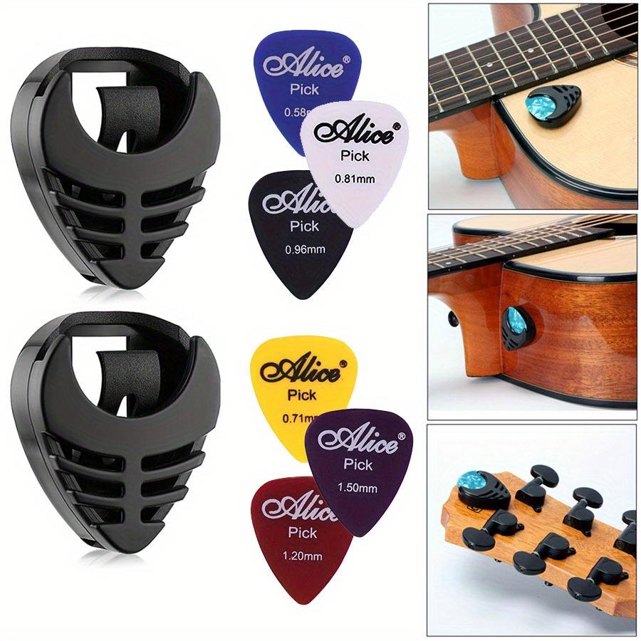 8pcs/set Colorful Adhesive Guitar Pick Holders Set 2 Holders 6 Picks Easy Placement Guitar Accessories for Acoustic Ukulele JXB