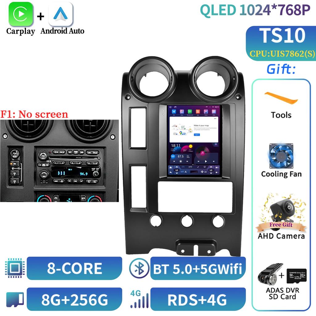 9.7" For Hummer H2 2002-2007 Car Player Auto Radio Stereo Head Unit Multimedia Player GPS Navigation Screen Audio Media Car Set