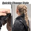 Synthetic Claw Clip On Braided Ponytail Extension Handmade Braids Pony Tails for Women Adds Hair Volume Black Brown Blonde