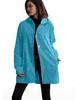 2025 Women's European & American Corduroy Hooded Loose Casual Cardigan Jacket
