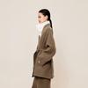 LESS 2024 Winter Cotton Blend Stand Collar Long Sleeve Shirt