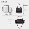 Viney Women's Large Capacity Leather Tote Bag
