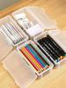 Large Capacity Transparent Pencil Box: Minimalist, Stackable, and Multifunctional for Students and Artists