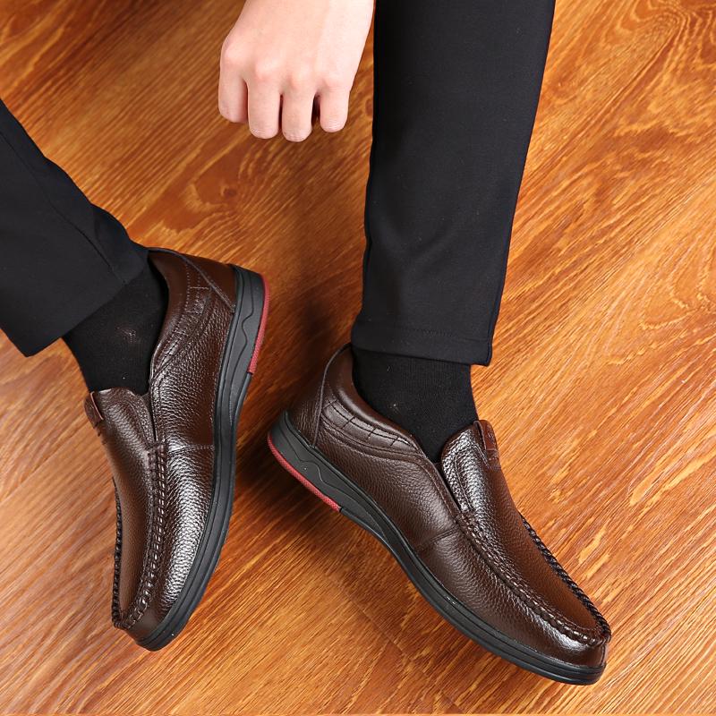 Fashion Men's Fashion Men's Wedding Shoes 2025 New Handmade Men's Loafers Non-Slip Casual Shoes Men Breathable Leather Office Flats