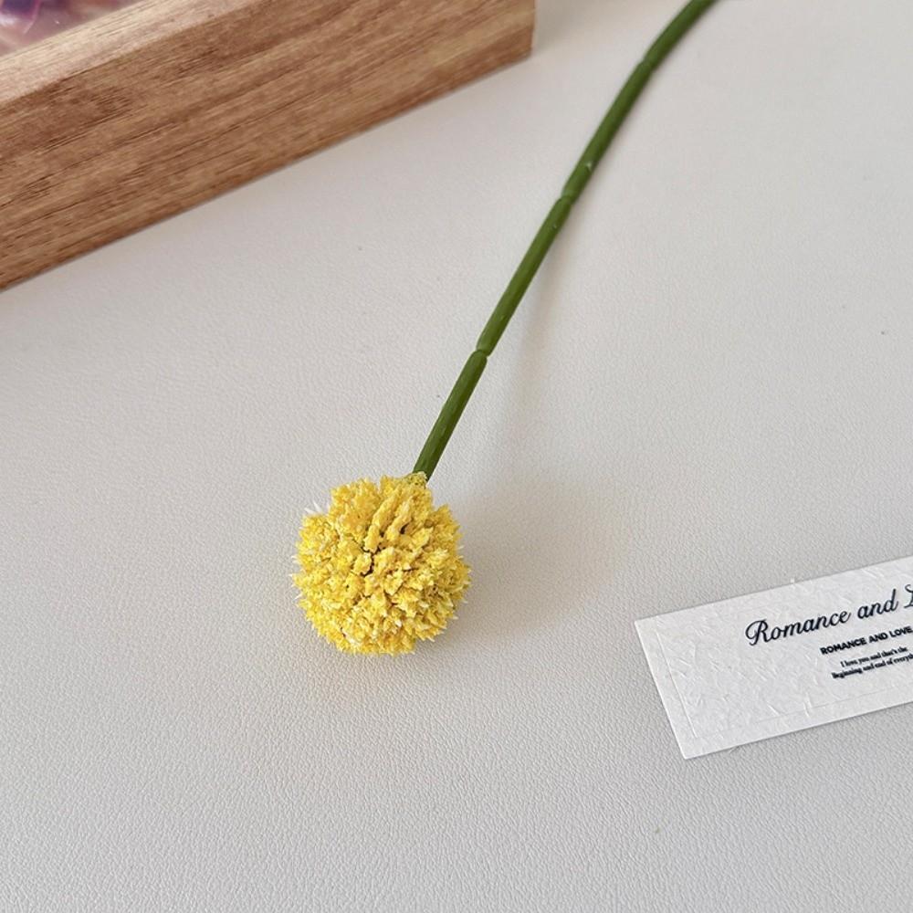5pcs New Flower Arrangements Artificial Chrysanthemum Ball Bridal Bouquet DIY Gold Ball Bouquet Mini Dandelion Flower Home