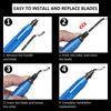 Manual burr removal tool with 10 additional blades ergonomic handle portable multifunctional alloy burr removal tool