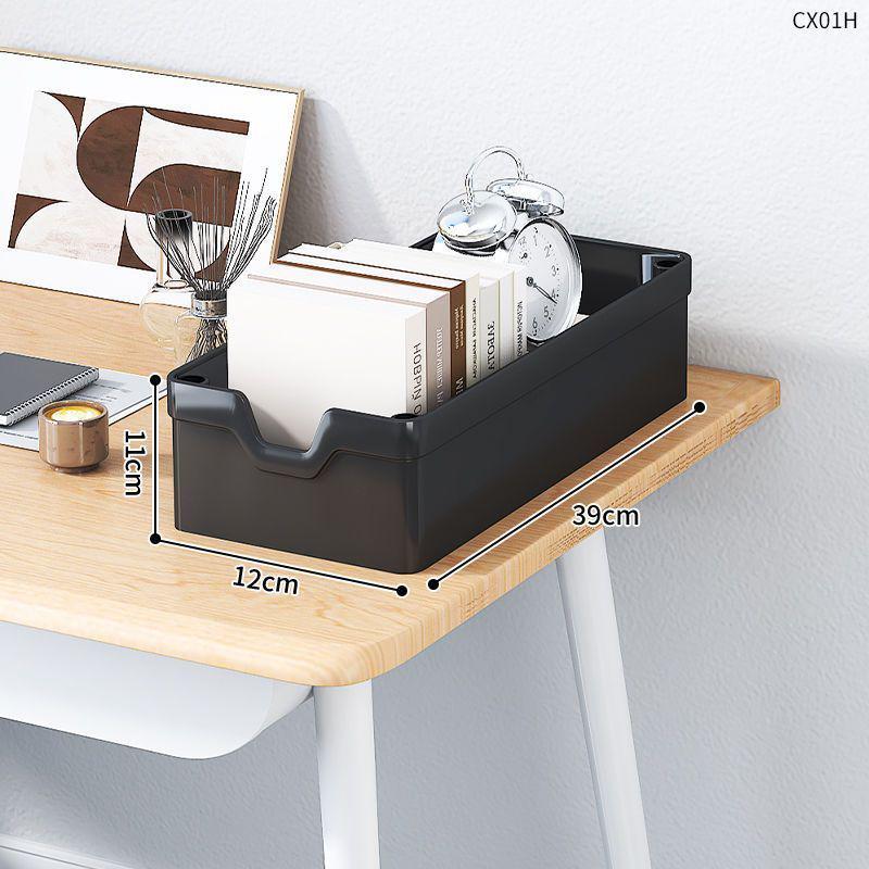 

Creamy Small Multi-Layer Storage Rack with Hanging Basket for Living Room, Bedroom, Dormitory, and Snacks.