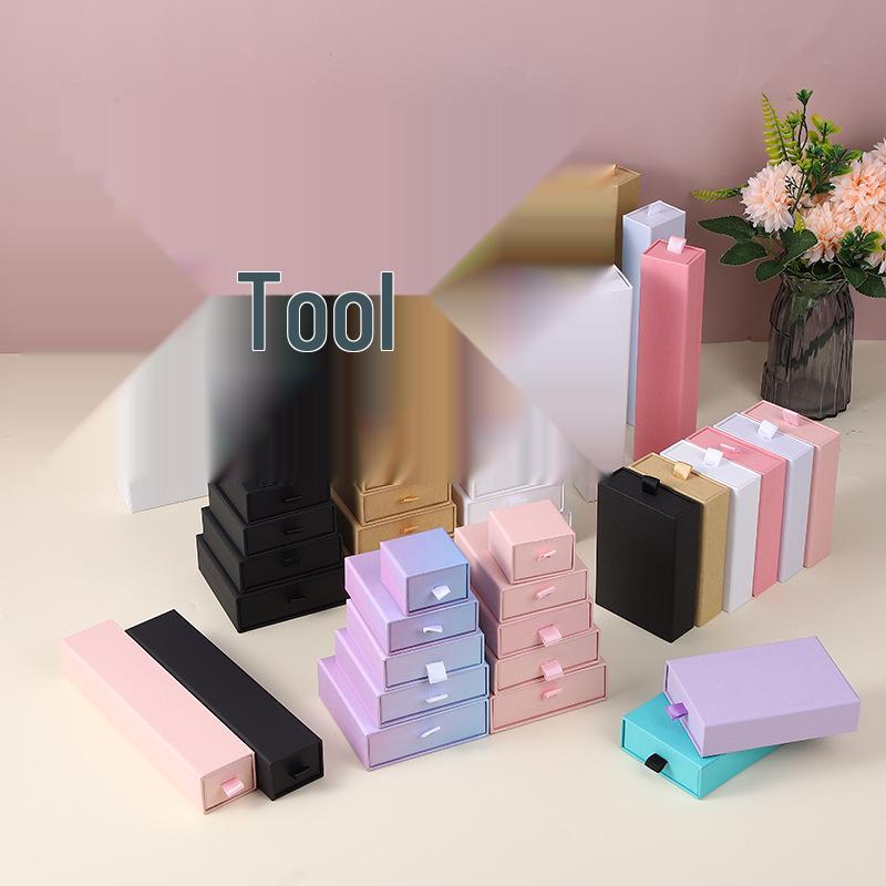 In-Stock Paper Packaging Jewelry Box for Necklace, Bracelet, Earrings - Cross-Border Hot-Selling Pull-Out Design