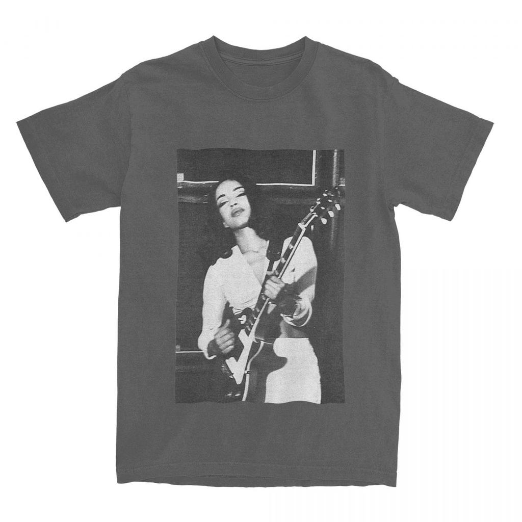 Mens TShirts SSade Adu Playing The Guitar Vintage Pure Cotton Tee Shirt Short Sleeve T Shirt O Neck Clothing Adult