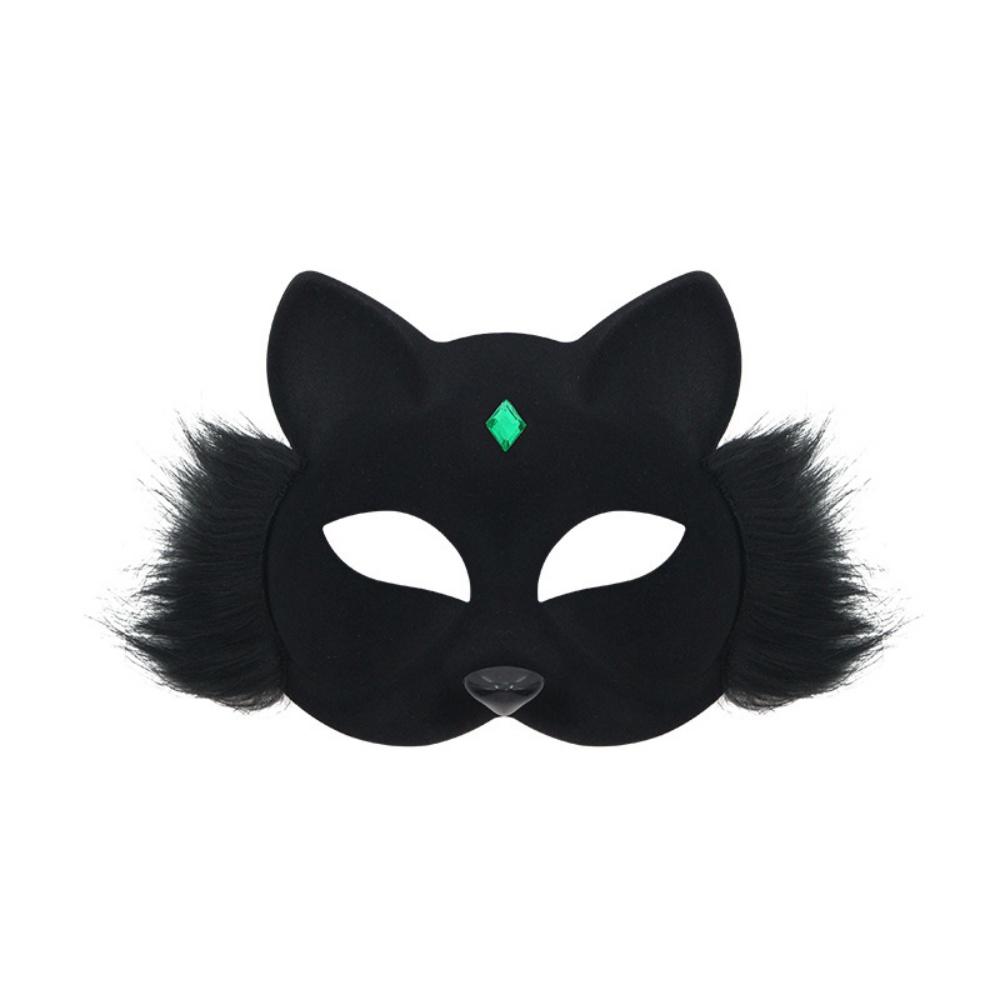 Plush Fox Cat Mask Realistic Furry Fox Mask Cosplay Party Mask Fluffy For Costume Parties Halloween Carnivals
