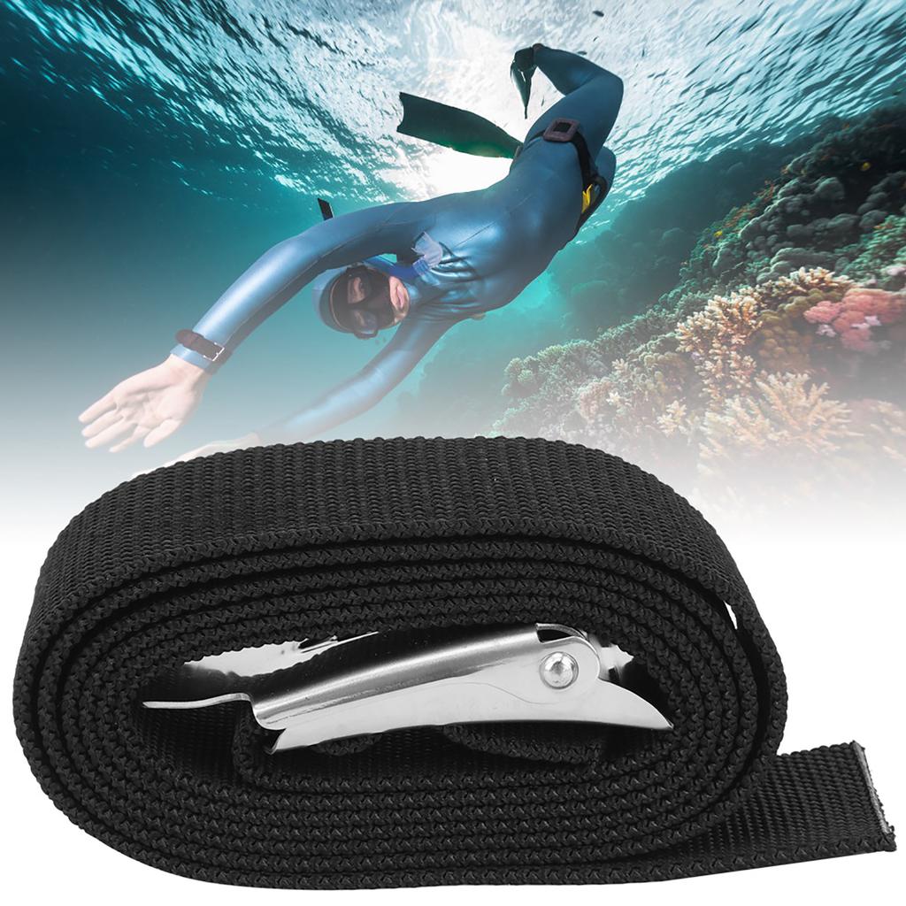 Diving Weight Belt Snorkeling Webbing Strap Waist Belt  with Adjustable Stainless Steel Buckle for Scuba Diving Supplies