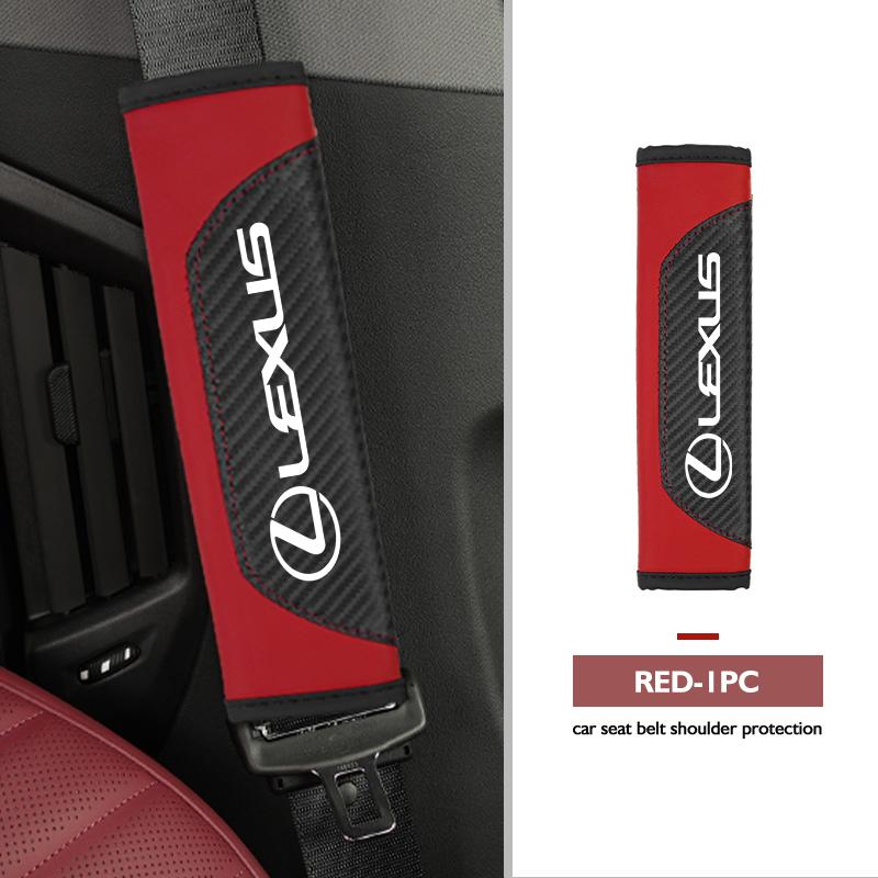 AAPR1 For Lexus Car Seat Belt Leather Safety Shoulder Covers Auto Accessories CT200H ES250 ES300H IS250 IS200 GS300 GS460 GX470 LS400