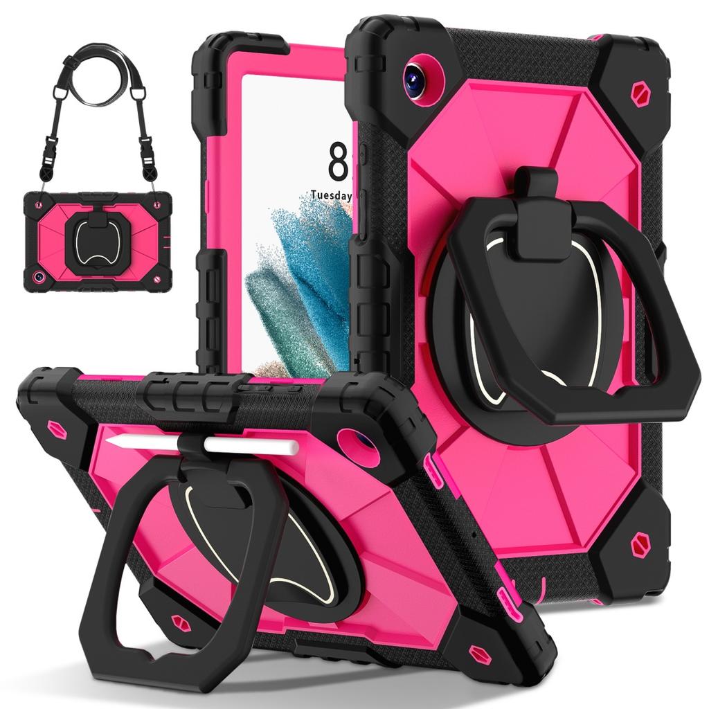 Für Samsung Galaxy Tab A8 10.5 (2021).360° drehbarer Griff, robuster Schutzständer, TPU + PC, 3-in-1, stoßfestes Tablet-PC-Gehäuse