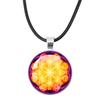 New Necklace Mandala Art Picture Rope Chain Glass Pendant Necklaces Sacred Geometry Yoga Om Fashion Jewelry Gift