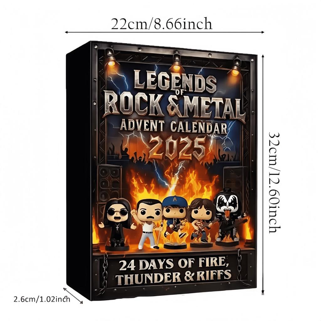Rock och Metal Adventskalender Jul Blind Box 2D Platt Akryl Ikonisk Musikkaraktär Är Lämplig Gåvor för Rock- och Metal-fans