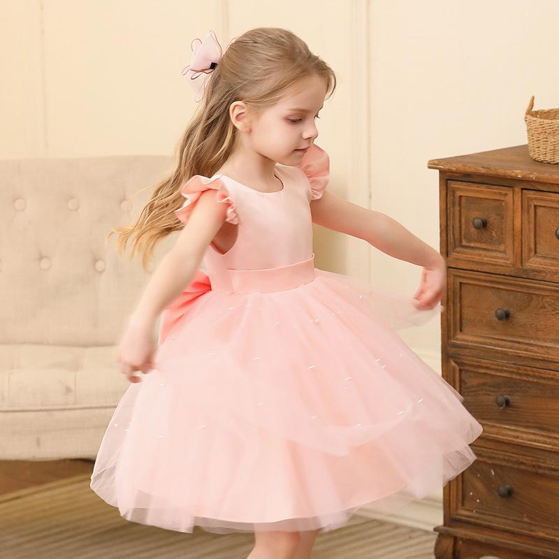Little Girls Puffy Princess Dress Kids Party Wedding Flower Girl Tutu Dress