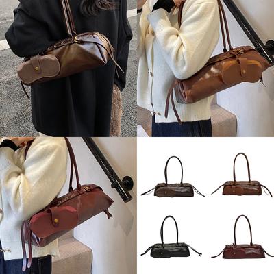 Shoulder Bag for Women Pu Leather Slings Hoboes Handbag Retro Clutch Purse with Zipper Closure for Evening Party Daily